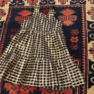 Crewcuts Black and Gold Checkered Dress